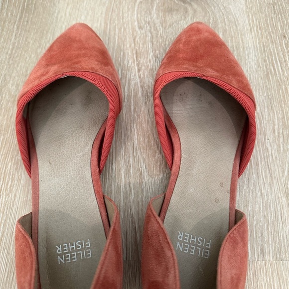 Eileen Fisher Asha-Su Suede Pink Flats in Spice, size 8 - Picture 7 of 10